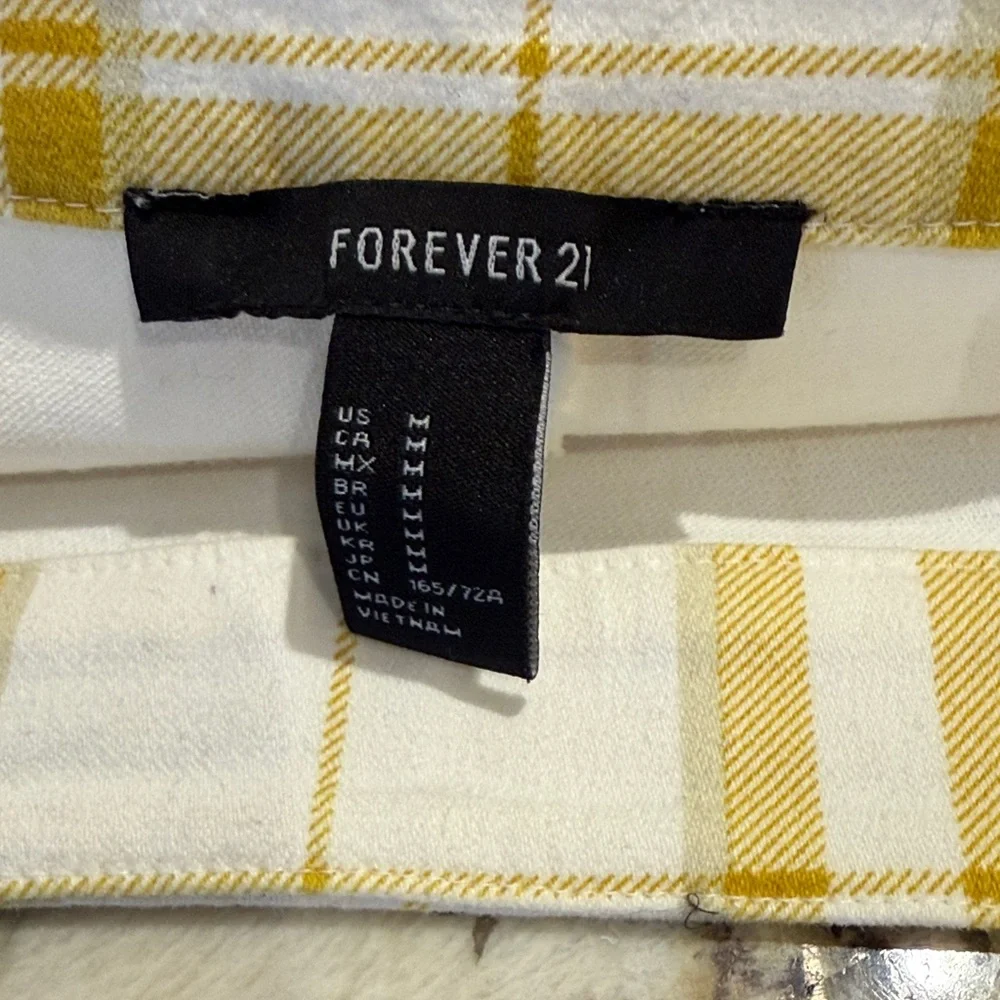 Forever 21 White and Yellow Plaid Mini Skirt - Picture 7 of 7